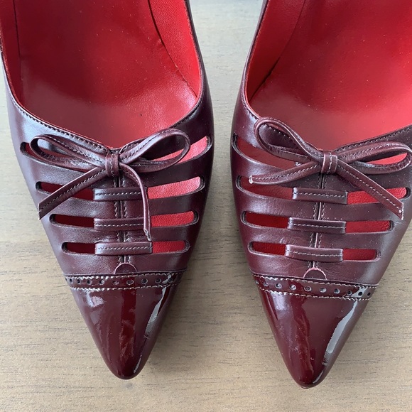 Celine leather pumps, gorgeous ox blood red - Picture 5 of 9